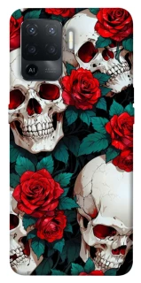 Чохол на Oppo Reno 5 Lite skull and rose фото 1 з 1