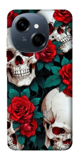 Чехол на TECNO Spark Go 1 skull and rose фото 1 из 1