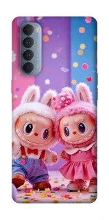 Чехол на Oppo Reno 4 Pro Labubu twins ver.3 фото 1 из 1