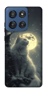 Чохол на Motorola Edge 60 Stylus Кіт під місяцем фото 1 з 1