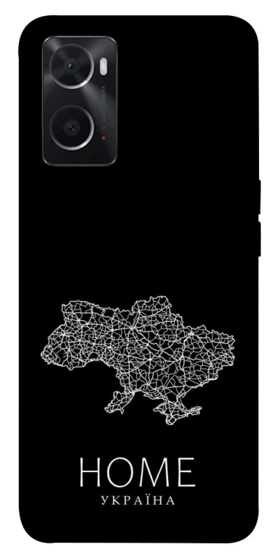Чохол на Oppo A76 4G Ukraine black map фото 1 з 1