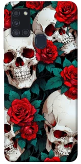 Чехол на Samsung Galaxy A21s skull and rose фото 1 из 1