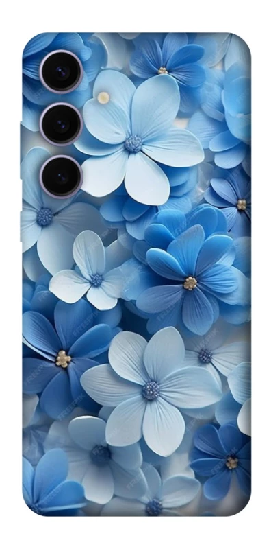 Чехол на Samsung Galaxy S25+ Синие цветы фото 1 из 1