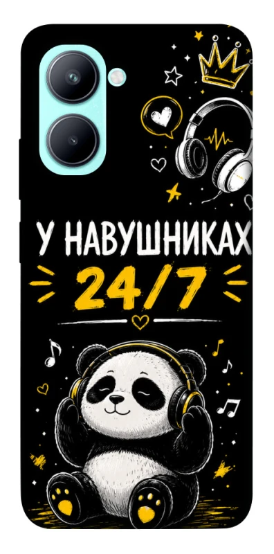 Чехол на Realme C33 У навушниках 24/7 фото 1 из 1