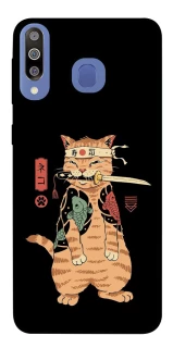 Чехол на Samsung Galaxy M30 Кот-самурай фото 1 из 1