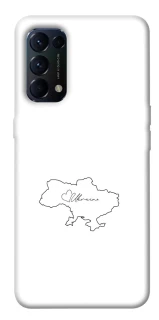 Чохол на Oppo Reno 5 4G Ukraine map фото 1 з 1