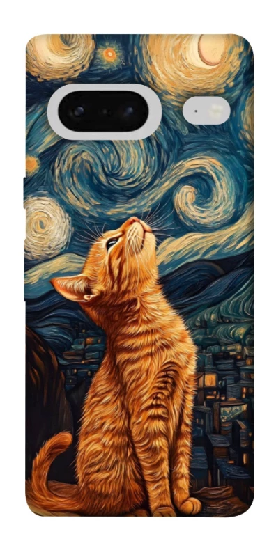 Чохол на Google Pixel 7 van gogh cat фото 1 з 1