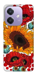 Чохол на Oppo A3 4G Соняшники та маки фото 1 з 1