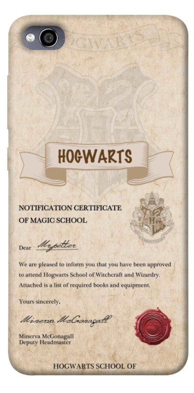 Чехол на Xiaomi Redmi 4a The Hogwarts acceptance letter фото 1 из 1