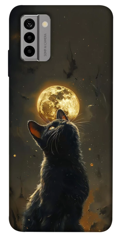 Чехол на Nokia G22 Кот под луной v2 фото 1 из 1