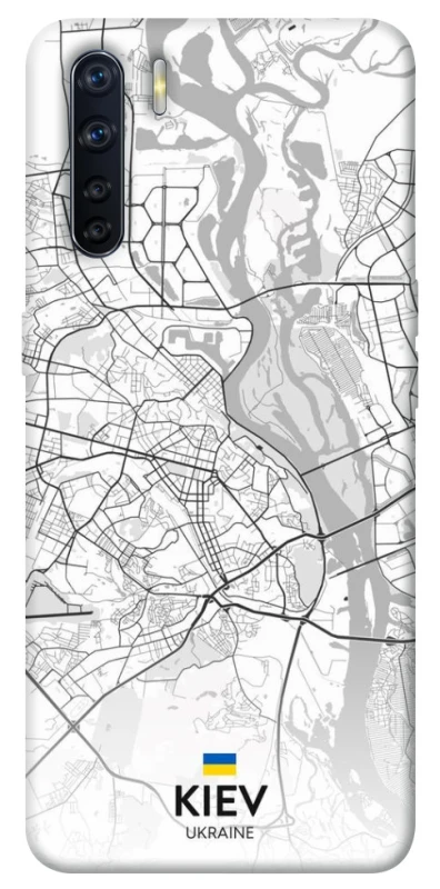 Чехол на Oppo A91 Kiev white map фото 1 из 1