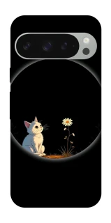 Чехол на Google Pixel 10 Pro XL Cat and flower фото 1 из 1