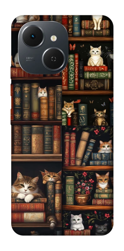 Чохол на TECNO Spark 40C Cats & Books фото 1 з 1
