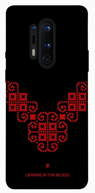 Чохол на OnePlus 8 Pro Чорно-червона вишиванка фото 1 з 1