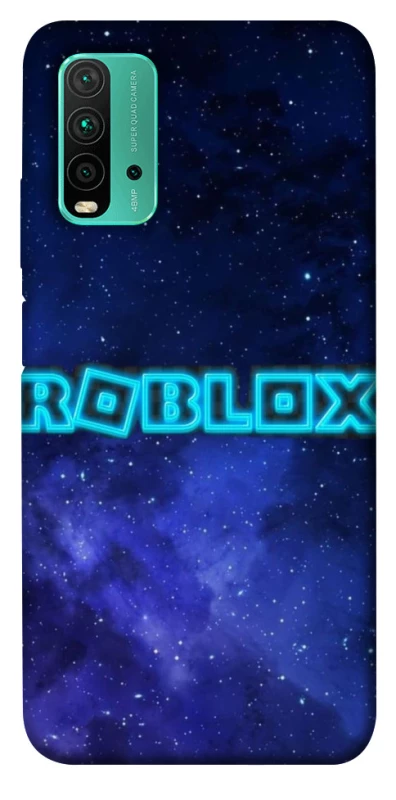 Чохол на Xiaomi Redmi Note 9 4G / Redmi 9 Power Roblox Space Logo Blue фото 1 з 1