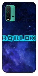 Чехол на Xiaomi Redmi Note 9 4G / Redmi 9 Power Roblox Space Logo Blue фото 1 из 1