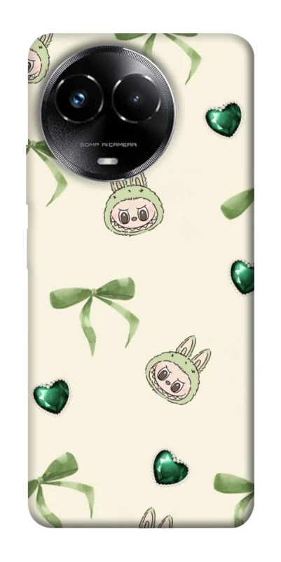 Чохол на Realme C67 4G Labubu Green Heart фото 1 з 1