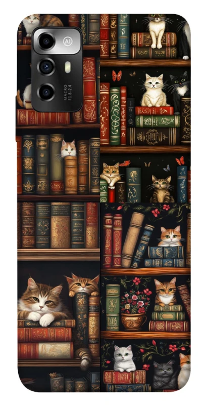 Чохол на ZTE Blade A72 Cats & Books фото 1 з 1