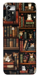 Чехол на ZTE Blade V40 Vita Cats & Books фото 1 из 1