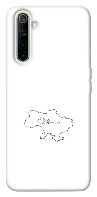 Чохол на Realme 6 Ukraine map фото 1 з 1