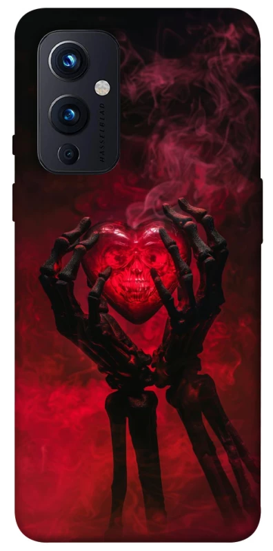 Чехол на OnePlus 9 Heart in the hands of a skeleton фото 1 из 1