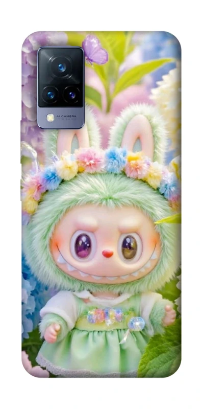 Чохол на Vivo V21 Labubu & Flowers ver.2 фото 1 з 1