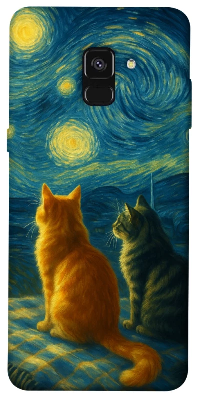 Чохол на Samsung A530 Galaxy A8 (2018) Cats under the stars фото 1 з 1