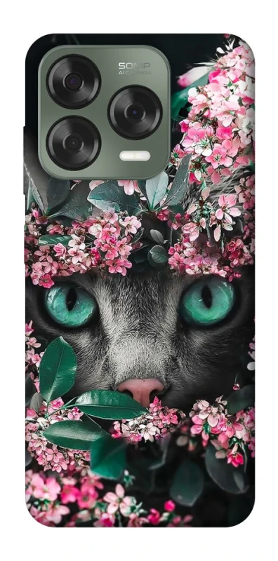 Чехол на ZTE Nubia V70 Design Кот в цветах фото 1 из 1