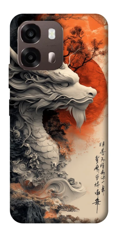Чехол на Oppo A6 white dragon фото 1 из 2