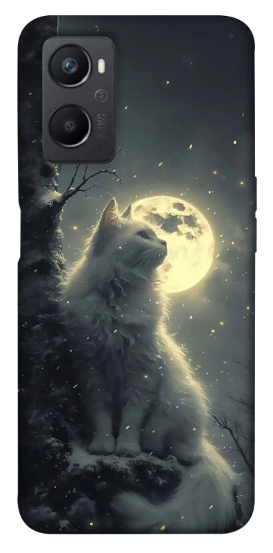 Чохол на Oppo A96 Кіт під місяцем фото 1 з 1