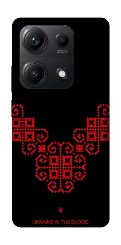 Чохол на Xiaomi Redmi Note 14S Чорно-червона вишиванка фото 1 з 1