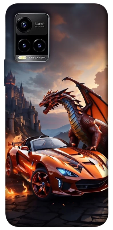 Чохол на Vivo Y21 / Y33s Сar and dragon фото 1 з 1