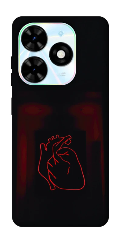 Чехол на TECNO Spark Go 2024 Красное сердце фото 1 из 1