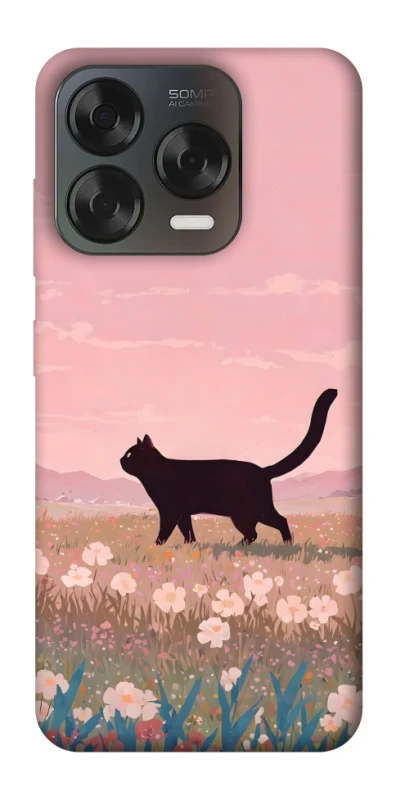 Чехол на ZTE Blade V70 Design cat on a field фото 2 из 2