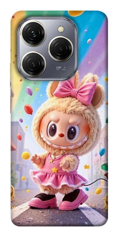 Чохол на TECNO Spark 20 Pro Labubu rainbow фото 1 з 1