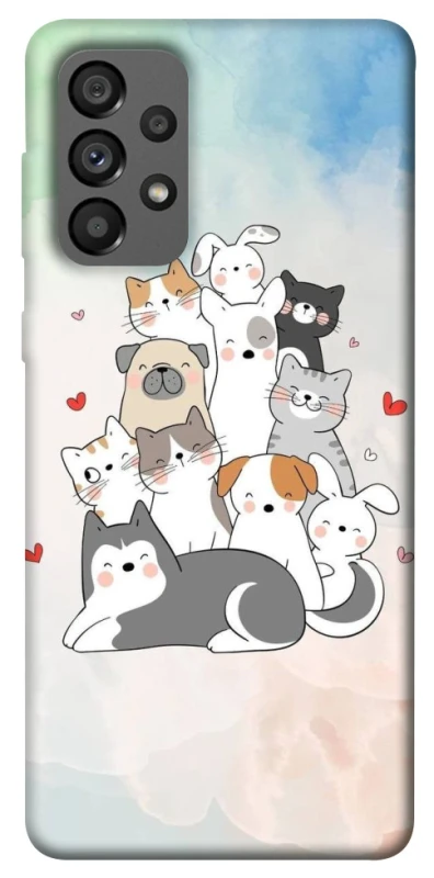 Чехол на Samsung Galaxy A73 5G Funny Pets ver.2 фото 1 из 1