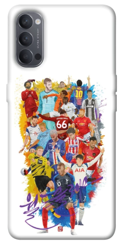 Чохол на Oppo Reno 4 Football Abstract v2 фото 1 з 1