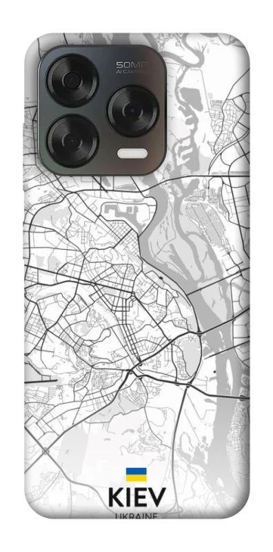 Чехол на ZTE Blade V70 Design Kiev white map фото 1 из 2