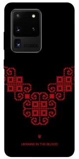 Чехол на Samsung Galaxy S20 Ultra Черно-красная вышиванка фото 1 из 1