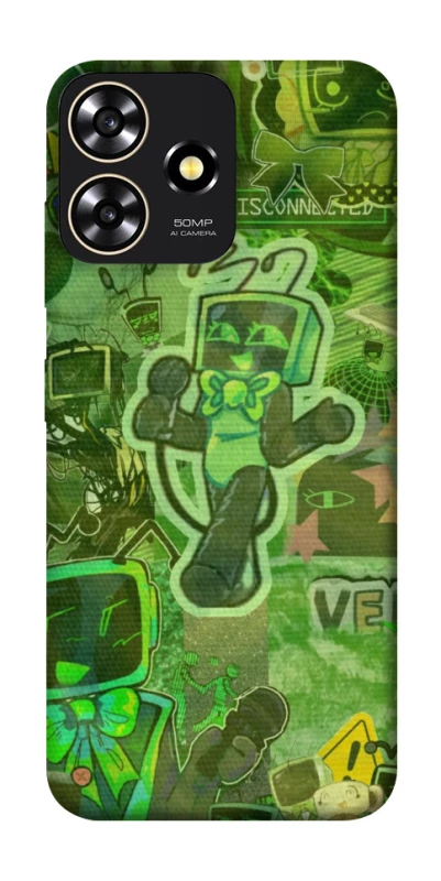 Чохол на ZTE Blade A73 4G Dandysworld tv green theme фото 1 з 1