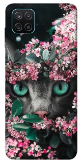 Чехол на Samsung Galaxy M12 Кот в цветах фото 1 из 1