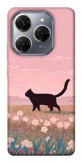 Чохол на TECNO Spark 20 Pro cat on a field фото 1 з 1