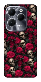 Чехол на Infinix Hot 40 Pro Черепа и розы фото 1 из 1