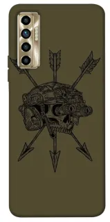 Чехол на TECNO Camon 17P Mil skull фото 1 из 1