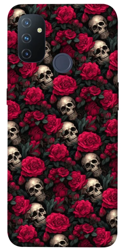 Чехол на OnePlus Nord N100 Черепа и розы фото 1 из 1