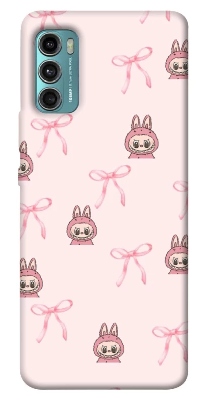 Чохол на Motorola Moto G60 Pink bows and Labubus фото 1 з 1