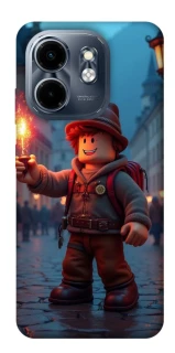 Чехол на Infinix Smart 9 4G / Hot 50i Roblox Fire Logo Blue Flames фото 1 из 1