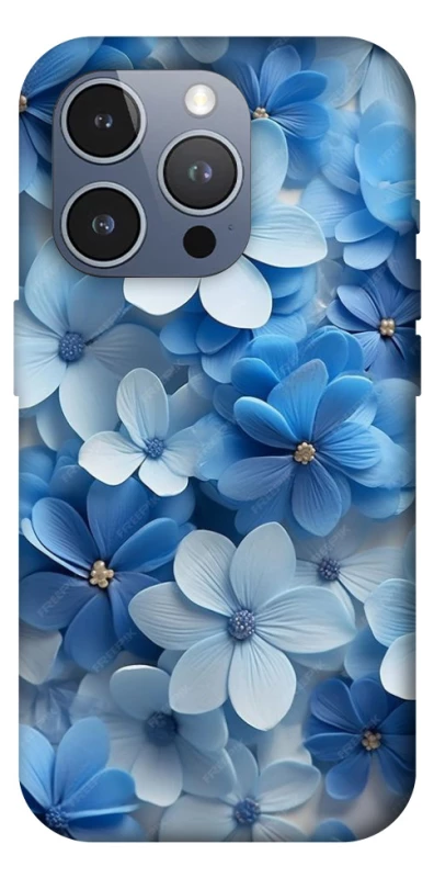 Чехол на Apple iPhone 16 Pro Max Синие цветы фото 1 из 1