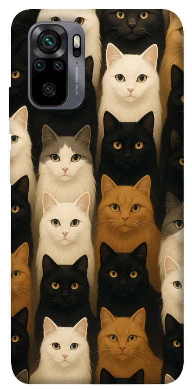Чехол на Xiaomi Redmi Note 10 / Note 10s Colorful Cat Collage фото 1 из 1