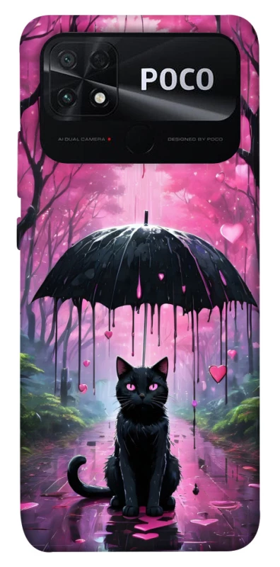 Чехол на Xiaomi Poco C40 Black cat фото 1 из 1